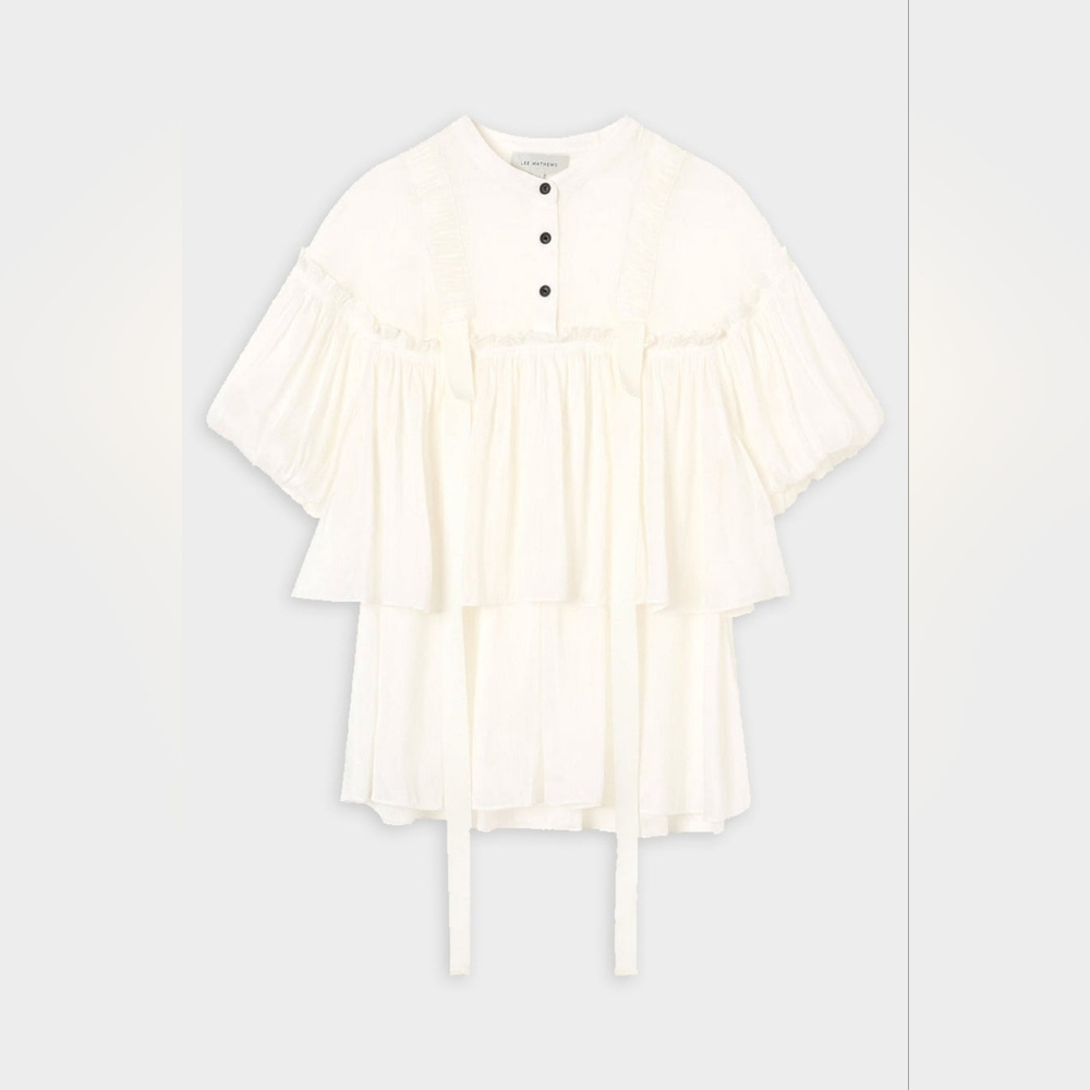 Lee Mathews Lillian Blouse in White - Picture 3 of 9